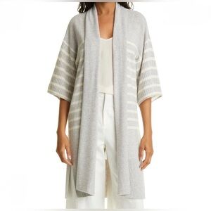 Club Monaco | 100% Striped Duster Cardigan Sweater, L